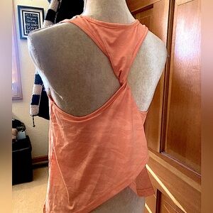 Nwt, Lavishly Paris Neon Orange Spliced Tank Top. Size Small